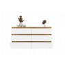 M6 MALWA CHEST OF DRAWERS 140 CM 6 DRAWERS OAK ARTISAN/WHITE