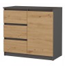 Topeshop 1D3S ANT/ART KPL chest of drawers