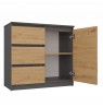 Topeshop 1D3S ANT/ART KPL chest of drawers