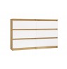 M6 MALWA CHEST OF DRAWERS 120 CM 6 DRAWERS OAK ARTISAN/WHITE