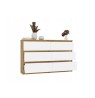 M6 MALWA CHEST OF DRAWERS 120 CM 6 DRAWERS OAK ARTISAN/WHITE
