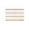 M6 MALWA CHEST OF DRAWERS 120 CM 6 DRAWERS OAK ARTISAN/WHITE