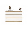 M6 MALWA CHEST OF DRAWERS 120 CM 6 DRAWERS OAK ARTISAN/WHITE