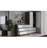 M6 MALWA CHEST OF DRAWERS 120 CM 6 DRAWERS ANTHRACITE/WHITE