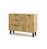 SCANDI 1D3S SLIM OAK ARTISAN CHEST OF DRAWERS