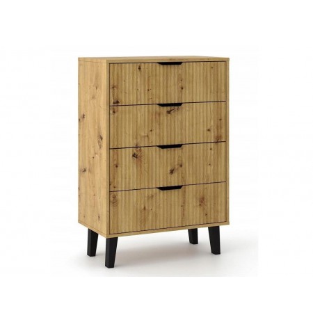 SCANDI 4S SLIM OAK ARTISAN CHEST OF DRAWERS