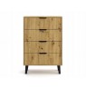 SCANDI 4S SLIM OAK ARTISAN CHEST OF DRAWERS