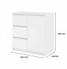 Topeshop 1D3S BIEL KPL chest of drawers