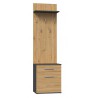 Topeshop DUO WIESZAK ANT/ART clothing hanger Anthracite, Oak