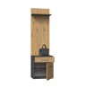 Topeshop DUO WIESZAK ANT/ART clothing hanger Anthracite, Oak