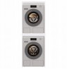 POLA TWIN WHITE WASHING MACHINE AND DRYER CABINET