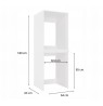 POLA TWIN WHITE WASHING MACHINE AND DRYER CABINET