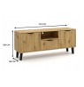 RTV SCANDI 2D1S SLIM ARTISAN OAK