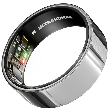 Ultrahuman | Ring Air | Space Silver | Size 12 | Smart Ring