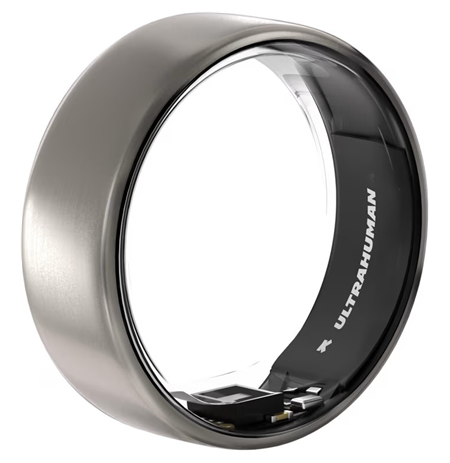 Ultrahuman | Ring Air | Raw Titanium | Size 8 | Smart Ring