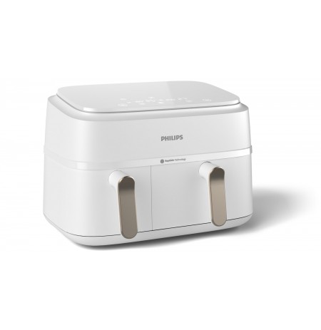 Philips 3000 series NA353/10 fryer Double 9 L Stand-alone 2750 W Hot air fryer Silver, White