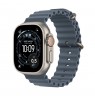 Apple Watch Ultra 3 GPS + Cellular 49mm Natural Titanium Case with Anchor Blue Ocean Band