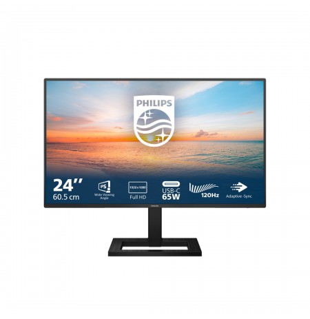 Philips 1000 series 24E1N1300AE/00 computer monitor 60.5 cm (23.8") 1920 x 1080 pixels Full HD LCD Black
