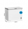 Midea MDRC411FZE01 Freezer, E, Free standing, Height 85 cm, Freezer net 293L, White