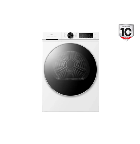 Dryer Machine | DP0844WE0 | TCL Front loading | Energy efficiency class E | 8 kg | LED | Heat pump | Depth 59.3 cm | White