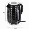 NELO kettle, capacity 1.7 l, power 2000 W, black