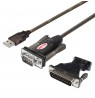 UNITEK Y-105A cable interface/gender adapter USB v. 1.1. DB9F/DB25M Black