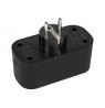 TUYA WiFi-controlled double smart socket, black