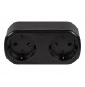 TUYA WiFi-controlled double smart socket, black