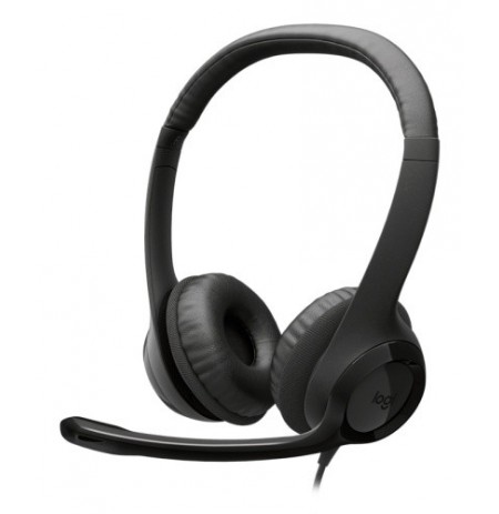 Logitech H390 Laidinės ausinės, USB-C, Juoda