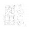 MALWA 1D5S WHITE CHEST OF DRAWERS