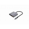 Gembird A-CM-COMBO3-05 USB Type-C 3-in-1 multi-port adapter (USB port + HDMI + USB-C video), space grey