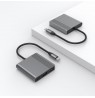 Gembird A-CM-COMBO3-05 USB Type-C 3-in-1 multi-port adapter (USB port + HDMI + USB-C video), space grey