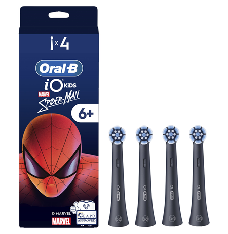Oral-B Replacement brush heads | iO kids Refills Spiderman | Heads | For kids | Number of brush heads included 4