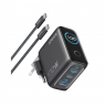 Anker Charger (100W, 3 Ports, Smart Display) with USB-C Cable