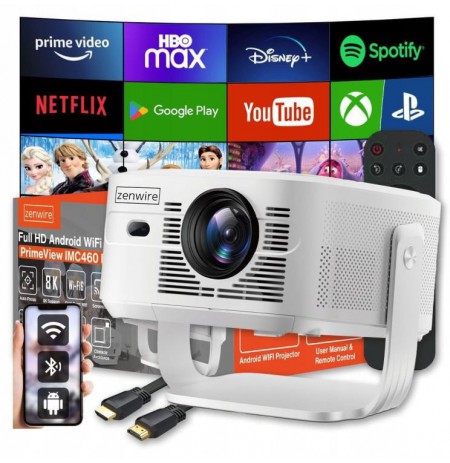 Projector Android 14 WiFi Zenwire PrimeView IMC460 Pro