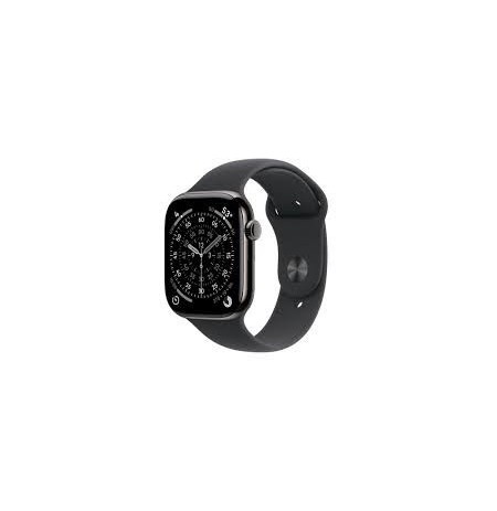 Apple Watch Series 11Â GPS + Cellular 46mmÂ Slate Titanium Case with Black Sport Band - M/L