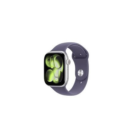 Apple Watch Series 11Â GPS + Cellular 46mm Silver Aluminium Case with Purple Fog Sport Band - M/L