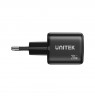 UNITEK WALL CHARGER 2X GAN USB-A & USB-C 20W BLACK