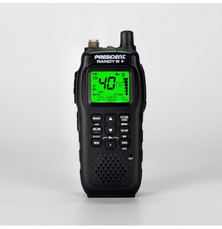 President Randy III Plus ASC AM/FM CB Portable Radio Black