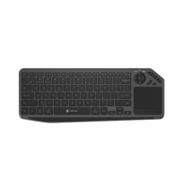 NATEC Turbot 2 Wireless Keyboard BT+2.4Ghz X-Scissors with touchpad for smart TV black-gray