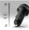 AXAGON PWC-PQ48 Car charger 48W, USB-A + USB-C, PD3.0/PPS/QC4+/SFC, Black