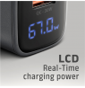 AXAGON ACU-PQ67D GaN Wall charger 67W, USB-A + USB-C, PD3.0/PPS/QC4+/SF, Black