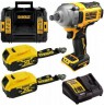 DEWALT. IMPACT WRENCH 1/2" 18V DCF891P2T 812Nm 2x5.0Ah 4-SPEED TSTAK LANYARD READY RING