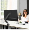 ONKRON G90-B Swivel and tilt desk mount for 13‘-34’ monitors, max. 10 kg, with rotation, black