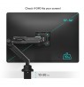 ONKRON G90-B Swivel and tilt desk mount for 13‘-34’ monitors, max. 10 kg, with rotation, black