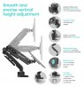 ONKRON G90-B Swivel and tilt desk mount for 13‘-34’ monitors, max. 10 kg, with rotation, black