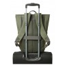 Rivacase Eden backpack Travel backpack Olive PU leather, Polyester, Recycled polyethylene terephthalate (rPET)