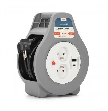 Montis Prsusuiamas ilgiklis su USB 10m MT188 2 AC outlet(s)