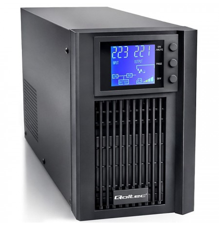 Qoltec UPS Pure Sine Wave | 1kVA | 800W | AVR | LCD |  Czysty Sinus