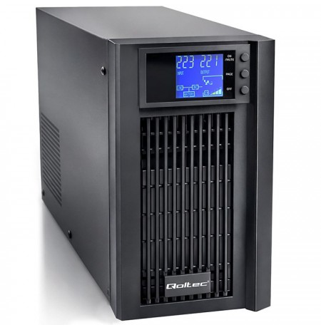 Qoltec UPS Pure Sine Wave | 3kVA | 2400W | AVR | LCD |  Czysty Sinus